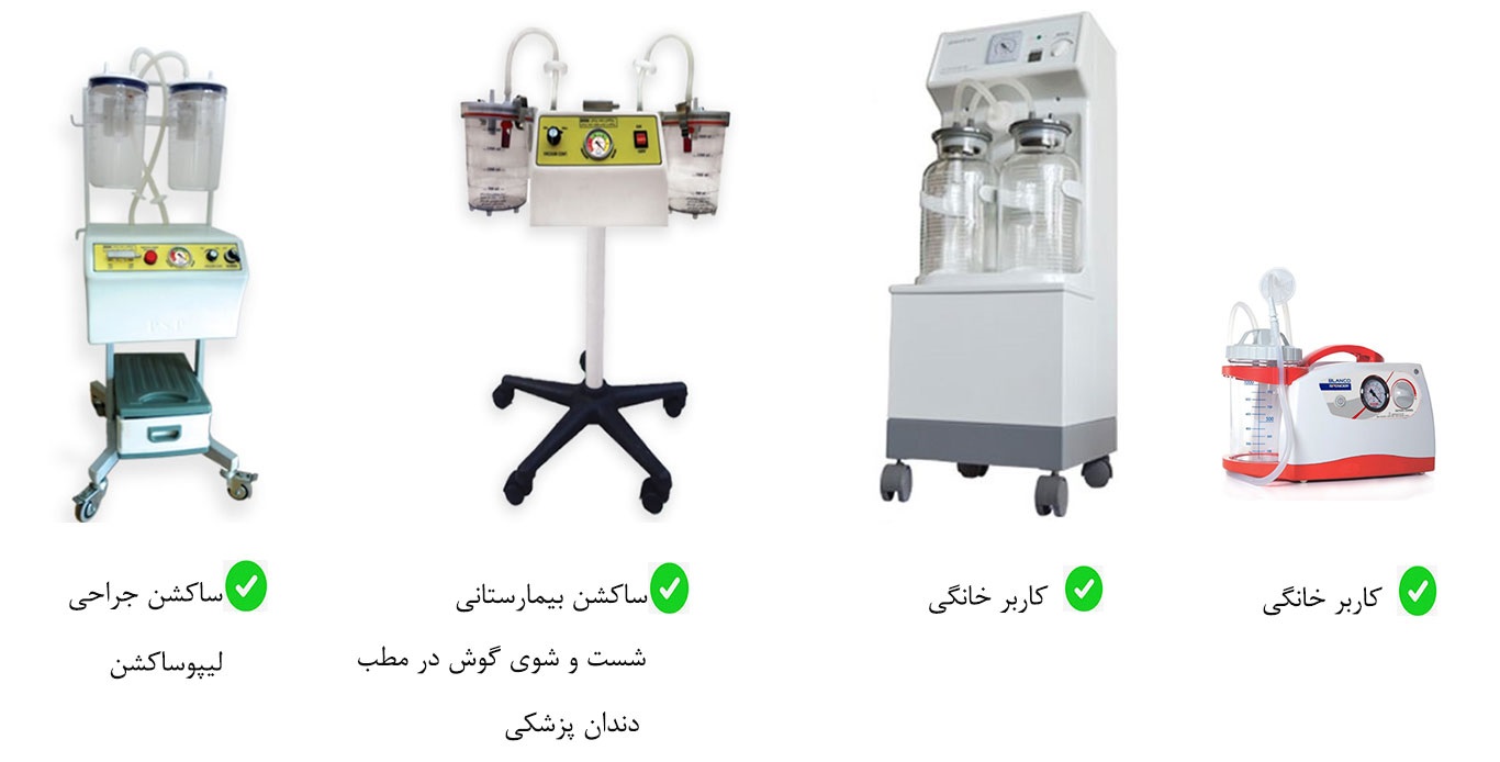 انواع دستگاه ساکشن پزشکی